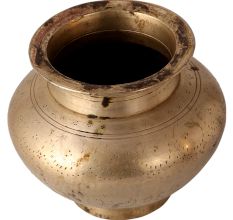 Indian Engraved Brass Holy Water Pot