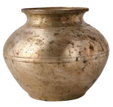 Round Traditional Gangajal Brass Water Pot