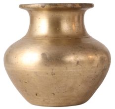 Plain White Metal Alloy Holy Water Pot