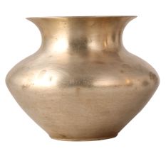 Indian Shiny White Metal Alloy Pot