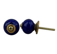 Navy Blue Ceramic Knob