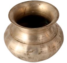 Vintage White Metal Alloy Pot for Home Decor
