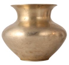 Plain Shiny White Metal Alloy Pot for Home Decor