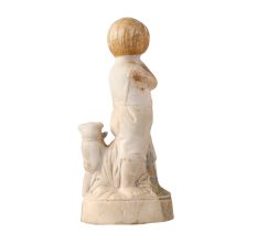 Porcelain Statue of  A Girl With A Cat