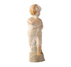 Porcelain Statue of  A Girl With A Cat