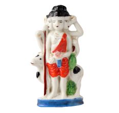 Hand Painted Porcelain Lord Dattatreye Statue