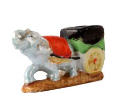 Vintage Ceramic Trunk Up Elephant Planter