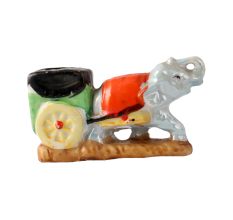 Vintage Ceramic Trunk Up Elephant Planter