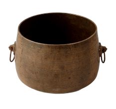 Big Brass Planter With Ring Handles