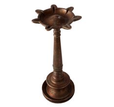 Handmade Brass Oil Diya Light Stand from South India