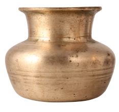 Indian Vintage White Metal Lota Water Pot