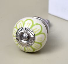 Lime Green Flower Knob