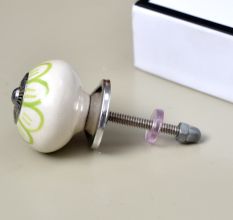 Lime Green Flower Knob
