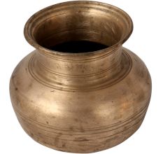 Round Brownish Gangajal Kalash Pot