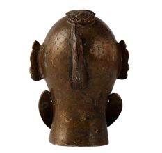 Brass Tribal Statue Or Bust of a Woman