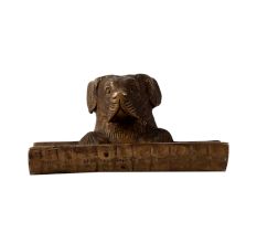 Brass Dog Pen Holder Or Inkwell