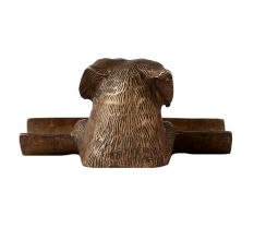 Brass Dog Pen Holder Or Inkwell