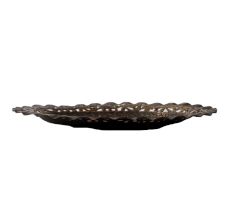 Brass Tray With Floral Pattern Engravings
