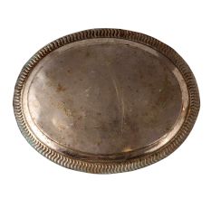 Etched Brass Tray with Scallop Edge