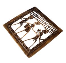 Brass Dhokra Wall  Hanging Of Three Farmers