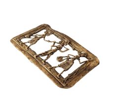Dhokra Brass Wall Hanging Marching Tribal Men and Women