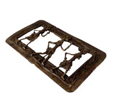 Brass Dhokra Wall Hanging Three Human Frame