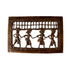 Brass Dhokra Wall Hanging Of Dancer and Musicians