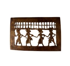 Brass Dhokra Wall Hanging Of Dancer and Musicians