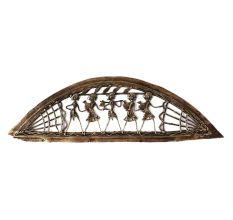 Brass Dhokra Wall Hanging Inverted Boat Tribal Figurines