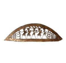 Brass Dhokra Wall Hanging Inverted Boat Tribal Figurines