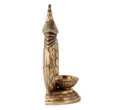 Peacock Oil Wick Diya With Om Statue