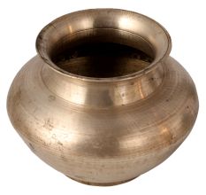Plain White Metal Alloy Kalash Water Pot
