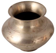 Vintage Used White Metal Water Pot
