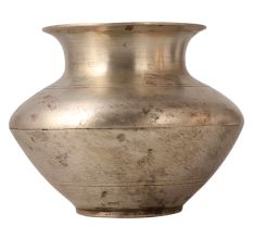 Vintage Used White Metal Water Pot