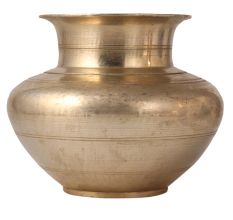 Glossy Gangajal Water Pot Carved with Circular Rings