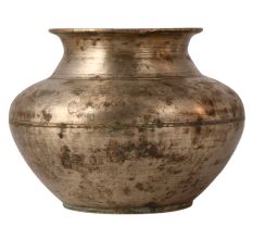 Vintage Used White Metal Gangajal Water Pot