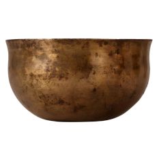 Plain Round Vintage Brass Holy Bowl