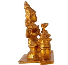 Sitting Goddess Lakshmi or Laxmi with two Elephants