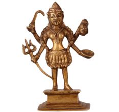 Vintage Brass Standing Goddess Kali