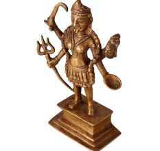 Vintage Brass Standing Goddess Kali