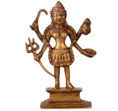 Vintage Brass Standing Goddess Kali