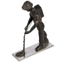English Art Vintage Brass Soldier