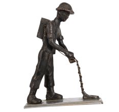 English Art Vintage Brass Soldier