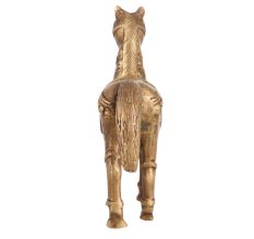 Indian Vintage Brass Horse with Artistic Work