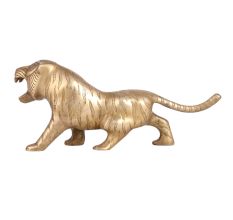 Brass Roaring Tiger Statue in Indian Art