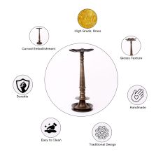 Heavy Brass Vintage Arti Lamp with 7 Jyots