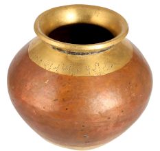 Indian Brass Ganga Jamuna Holy Water Pot