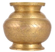 Engraved Brass Vintage Water Pot