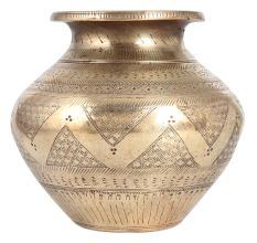 Vintage Glossy Water Pot Engraved with Beautiful Designs