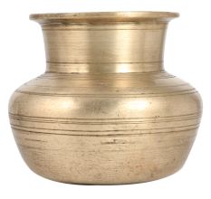 Glossy Vintage Used Brass Holy Water Pot